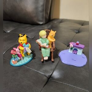 3 Vintage Winnie-the-Pooh Christmas Ornaments